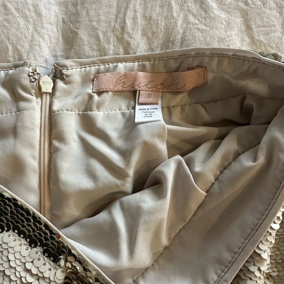 Anthropologie Hutch Golden Sequin Pencil Skirt - Picture 3 of 8